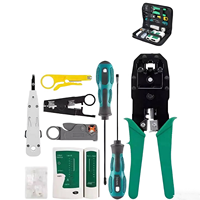 Kit d'outils réseau DENIXI - Testeur d'installation de câbles, réparation de câbles de raccordement, outils de quincaillerie ménagers, pince combinée et kit de gaine