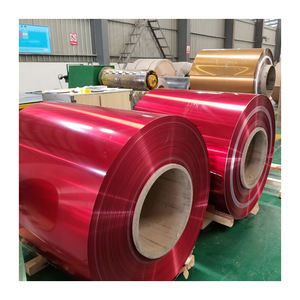 DIN 17162 Contenedor laminado en frío Acero Ppgl Techo de aluminio Rollos de metal 0,3 0,4mm Bobina recubierta de color - Product Image 3