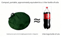 Tente de camping pop-up sans assemblage, 1 kg, portable, résistante aux UV, revêtement argenté 190T, pour 1 à 4 personnes, famille, parc, extérieur
