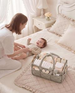 Organisateur de couches pour bébé, bac de rangement pour la chambre d'enfant et organisateur de voiture pour couches et lingettes pour bébé - Product Image 4