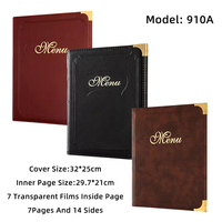 Porte-menus en cuir PVC de qualité supérieure, couverture à double vue, exquis pour restaurant/hôtel/bar/café
