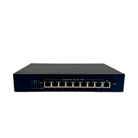Switch PoE Administrado de 10 Puertos, Dispositivo de Red Empresarial de Alta Capacidad y Rentable, 1 Año de Conectividad Confiable para Múltiples PoE