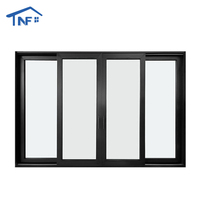 Porte coulissante automatique à rupture de pont thermique en aluminium pour maison résidentielle et commerce, porte patio en verre robuste