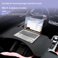 Table pliante multifonctionnelle pour voiture, support de volant, bureau d'ordinateur, bureau d'écriture, table à manger rotative