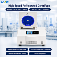 Centrifugeuse réfrigérée à vitesse variable de bureau, max. 16 500 tr/min, avec 6 rotors de 50 ml