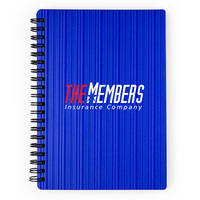 Cuaderno Espiral con Bolígrafo, Agenda Personalizada 5x7'', Cubierta de PP, Bolsillo de PVC, Organizador Escolar Promocional, 70 Hojas, Gran Venta