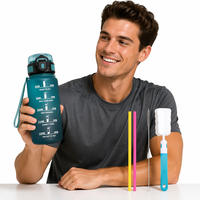 Bouteille d'eau de sport sans BPA de 650 ml avec couvercle anti-fuite