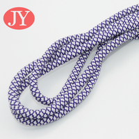 Cordon rond texturé personnalisé 5 mm couleur violet pour sweat à capuche, cordon décoratif à motifs pour veste avec embouts métalliques
