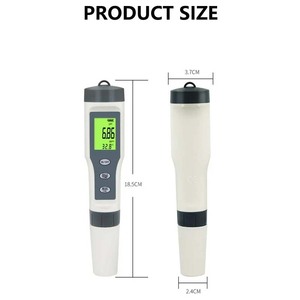 Analyseur de qualité de l'eau portable J&R OEM ODM, mesure du pH, du TDS et de la température - Product Image 3