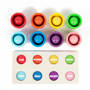 Jouets éducatifs Montessori tendance : Nouvelle tasse de classification des couleurs en bois, pour les tout-petits de 3 ans et plus – Apprentissage ludique et stylé - Product Image 4