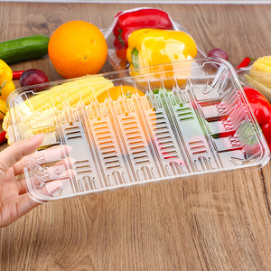 Emballage jetable en plastique Pet, 100 pièces, plateau à affichage en <span class=keywords><strong>polypropylène</strong></span> transparent pour la viande - Product Image 6