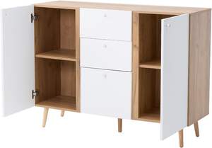 <span class=keywords><strong>Aparador</strong></span> con 3 Cajones y 2 Puertas, Mueble <span class=keywords><strong>Aparador</strong></span> con Estantes Ajustables para Sala de Estar o Comedor - Product Image 3