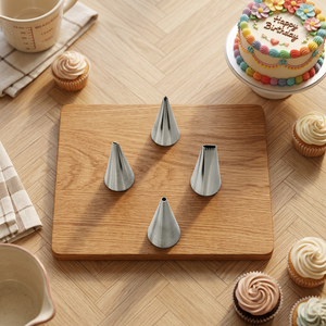 Ensemble de 4 embouts à pâtisserie floraux # 3, # 301, # 13, # 46, Outils de décoration de gâteaux DIY en acier inoxydable - Product Image 2