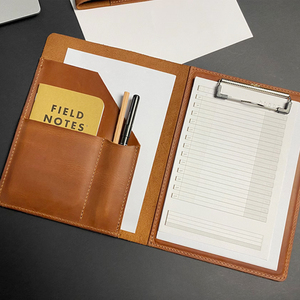 Điều hành da thư mục trình bày mở rộng thư mục tập tin màu đen giữ tài liệu A4 tiếp tục danh mục đầu tư thư mục da cho nam giới - Product Image 6