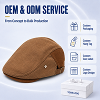 Casquette de conduite bicolore kaki pour hommes et femmes avec bordure marron, sangle réglable et boucle coulissante en métal – Vente en gros décontractée