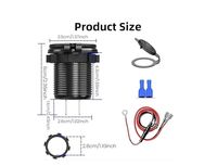 Chargeur USB 12V avec 4 ports, double PD et double QC, prise de charge rapide avec voltmètre LED