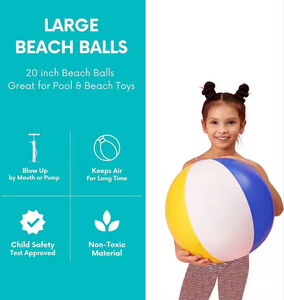 Aufblasbarer PVC Lustiger Strandball Regenbogenfarben Kinder-Strandspielzeug für Spiele mit Individuellem Logo - Product Image 6
