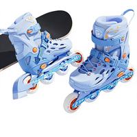 Patins à roulettes pour enfants débutants, 3-12 ans, garçons et filles, roues doubles, tissu en maille PU