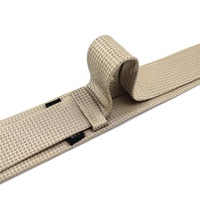 Cravates fines pour hommes 7 cm en soie tissée 100% de qualité supérieure, couleur taupe, personnalisables, vente en gros, fournisseur chinois