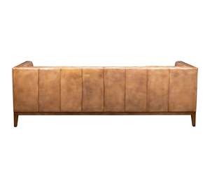 Sofá Chesterfield de 3 Plazas de Alta Gama, Tapizado en Cuero Genuino, Estilo Antiguo con Botones, para Muebles de Hotel - Product Image 4