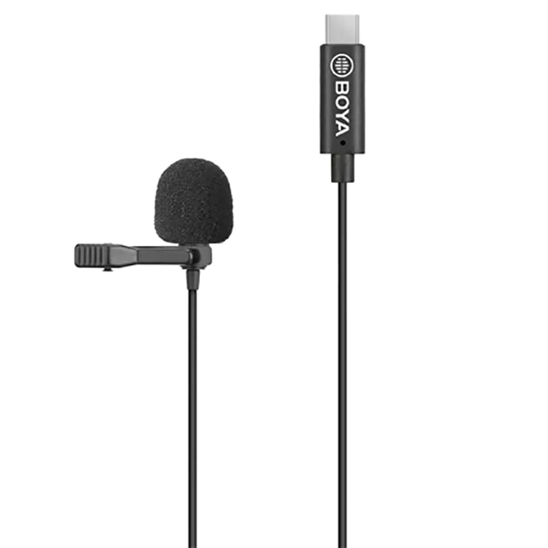 BOYA BY-M3 Dual Lavalier Omnidirectional Condenser Microphone with 3.5mm TRS Cable Detachable Single Head for iOS Smartphones