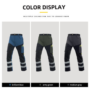 Pantaloni da Uomo Personalizzati per Escursionismo Outdoor Anti-Strappo da Lavoro con Multi-Tasche Riflettenti di Sicurezza - Product Image 3