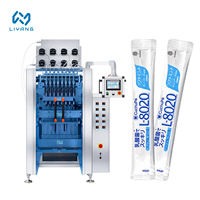 Machine de remplissage verticale multi-lignes à grande vitesse contrôlée par servomoteur pour sachets de liquide et bâtonnets de bain de bouche