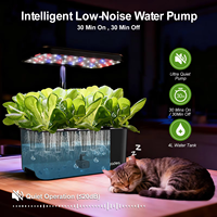 Système de culture hydroponique haute efficacité avec réservoir d'eau de 3L, lumière LED à spectre complet pour culture en intérieur sans terre, idéal pour les herbes aromatiques de jardin et le bureau