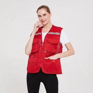 Gilet Cargo en Polyester à Séchage Rapide et Réfléchissant de Haute Qualité pour Hommes, Multi-Poches, Tir, Photographie d'Été - Product Image 4
