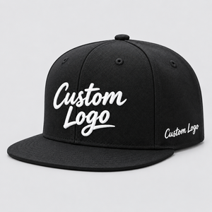 Gorras al por mayor con visera plana, de 5 y 6 paneles, estilo hip hop, gorras de béisbol, con impresión de logotipo personalizado, gorras snapback para hombre - Product Image 2