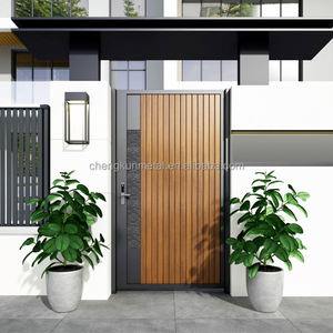 Puerta <span class=keywords><strong>de</strong></span> Patio <span class=keywords><strong>de</strong></span> <span class=keywords><strong>Aluminio</strong></span> con Tecnología <span class=keywords><strong>de</strong></span> Tallado Abierto, Estilo Minimalista, Entrada Segura, Producción Automatizada, Precio <span class=keywords><strong>de</strong></span> Fábrica - Product Image 5