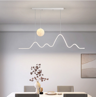 Luxuriöse Esszimmer-Pendelleuchte Tischlampe Barlampe Moderne Einfache Lange Streifenleuchte Restaurant LED-Lampe