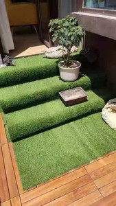 Tapis d'herbe artificielle, pelouse synthétique, tapis vert réaliste haute simulation pour jardin, patio, terrasse - Product Image 4