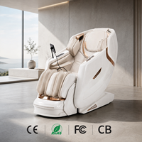 Fauteuil de massage corporel complet 4D avec transmission par engrenages en acier de précision, inclinaison zéro gravité, chauffage, rouleaux pour les pieds et commande vocale IA