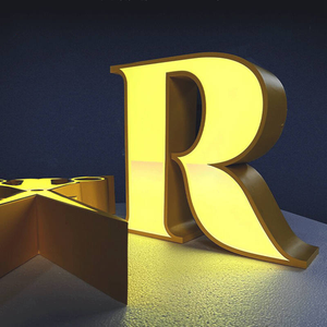 Letras <span class=keywords><strong>de</strong></span> Canal con Borde Rojo Personalizadas, Letrero Luminoso <span class=keywords><strong>de</strong></span> Doble Cara en Acero Inoxidable con Recubrimiento en Polvo, Letrero 3D Azul y Amarillo para Exteriores - Product Image 4