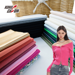 Kingcason ly Ccra Vải Lụa Đan Sang Trọng Hijab Duy Nhất Bangladesh Wonderland Bông Sọc Sườn Gân Spandex Jersey Vải - Product Image 1