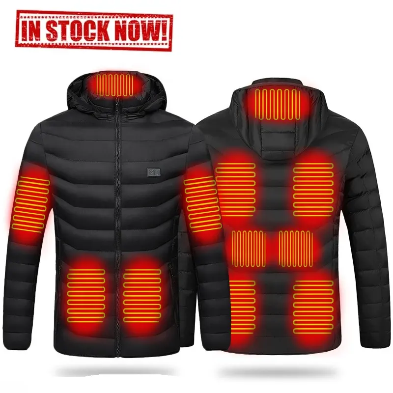 Mont heizjacke personalizado impermeable negro USB abrigo abajo invierno Puffer chaqueta térmica para hombres