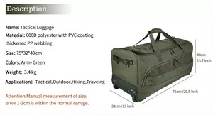 Borsa da Viaggio Leggera con Ruote per Esterni, Borsone per Escursionismo e Campeggio - Product Image 4