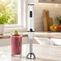 Mixeur Plongeant Électrique Multifonction Portable en Acier Inoxydable pour la Maison, Robot Culinaire et Extracteur de Jus, en Plastique, pour le Royaume-Uni