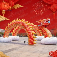 Dragon géant gonflable pour le Nouvel An, arche de décoration de jardin en plein air, modèle de dragon gonflable pour le festival du printemps chinois