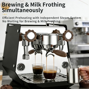 Machine à café expresso vintage professionnelle à double chaudière et pompe rotative, fabrication italienne, pour chaînes de cafés, bureaux et usage domestique KF-X4 Adju - Product Image 4