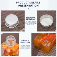 Aangepaste beren-vormige verpakkingen Nieuwe 400ml 500ml 700ml PET-plastic flessen voor dranken