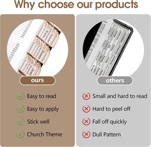 Bán Buôn Nhiều Lớp Kinh Thánh Tab Lớn In Chỉ Số Nhãn Nhà Thờ Cửa Sổ Kinh Thánh Tab <span class=keywords><strong>Christian</strong></span> Quà Tặng - Product Image 3