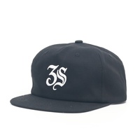 Op maat gemaakte hoogwaardige ongestructureerde geborduurde logo zwarte katoenen snapback pet outdoor fashion hiphop