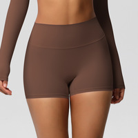 Short de sport taille haute respirant, extensible dans quatre directions, séchage rapide, double face, haute qualité, idéal pour le yoga et la course à pied