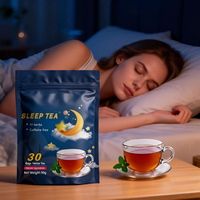 Tisane Apaisante pour le Sommeil – 30 Sachets Pyramidaux Sans Caféine – Soutien Naturel à la Relaxation Nocturne – Marque Blanche