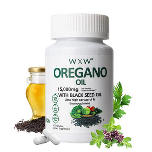 Cápsulas de aceite de orégano WXW, suplemento natural, cápsulas de aceite de orégano salvaje vegano, cápsulas de aceite de orégano - Product Image 1