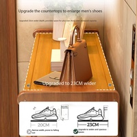 Étagère à chaussures en bambou à 6 niveaux avec étagère supérieure, grande capacité, organisateur de rangement pour chaussures, pour entrée, couloir, étagère à chaussures autoportante