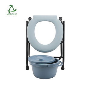 Foldable <strong>Commode</strong> for Elderly <strong>Folding</strong> <strong>Commode</strong> Foldable Chair Toilet Hospital Adjustable Height With Bucket Chair Toilet Chair - Product Image 6