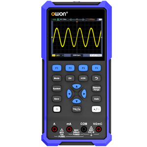 Oscilloscope portatif monocanal HDS241 40 MHz 250 MSa/s, multimètre True RMS 4,5 chiffres, écran LCD couleur 3,5 pouces, 10 000 wfms/s - Product Image 1